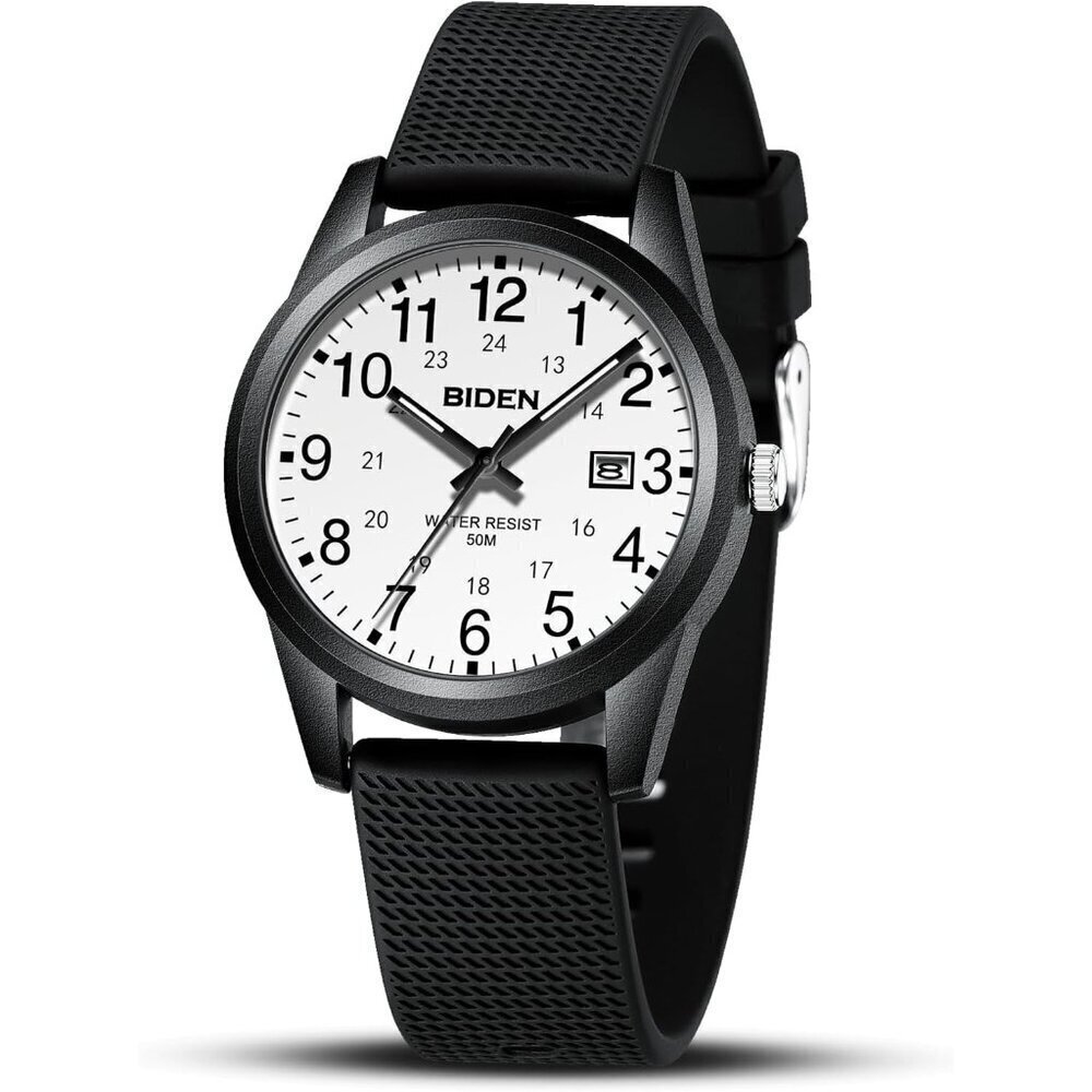 ⚡Black-white Watches for Men Women Military Time Glowing Easy to Read Dial